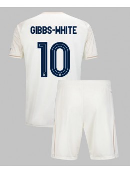 Billige Nottingham Forest Morgan Gibbs-White #10 Bortedraktsett Barn 2025-26 Kortermet (+ Korte bukser)